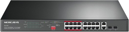 Mercusys 20 Ports With 16 PoE Plus and 2 Port Gigabit Rackmount Switch 1 Mercusys 20 Ports With 16 PoE Plus and 2 Port Gigabit Rackmount Switch