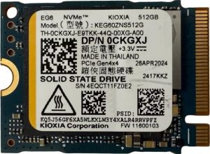 Kioxia 512GB M.2 2230 NVMe PCIe Gen4x4 SSD
