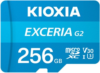 Kioxia Exceria G2 256GB microSD Memory Card 1 Kioxia Exceria G2 256GB microSD Memory Card