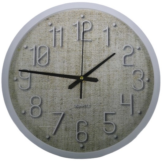 Casey Analog 30cm Round Face White with Black Quartz Wall Clock 1 Casey Analog 30cm Round Face White with Black Quartz Wall Clock