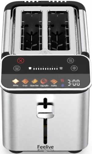 Feelive 2 Slice Stainless Steel Digital Smart Toaster