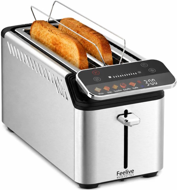 Feelive 4 Slice Smart Digital Toaster 1 Feelive 4 Slice Smart Digital Toaster